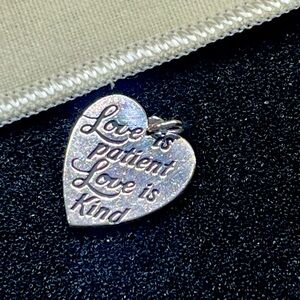 James Avery Sterling Silver ‘Love Is Patient’ Charm/Pendant (retired)